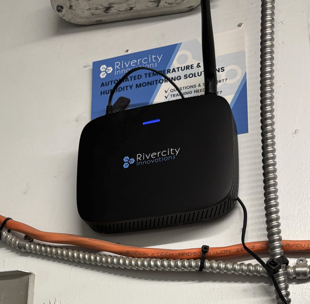 Commissioning a gateway for temperature monitoring